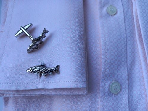 Spinki do mankietów Ryby Karp Lin dla Wędkarza na Arena.pl