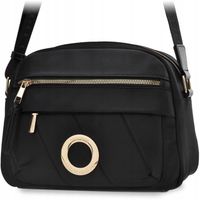 Monnari Torba Damska Pakowna Torebka Duża Listonoszka Z Kieszonkami Czarna