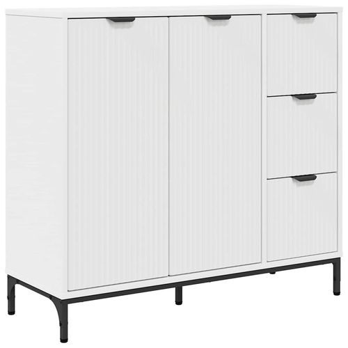 Bufet Biały 89,5 x 33 x 82 cm Materiał drewnopochodny na Arena.pl