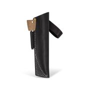 Pochwa skórzana BPS Knives na nóż SH07 Czarna uniwersalna z krzesiwem