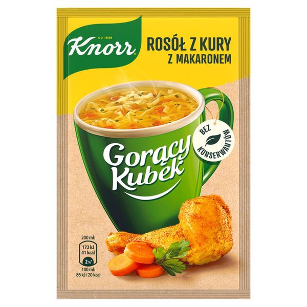 Knorr Gorący Kubek Rosół z kury z makaronem 12 g zdjęcie 1