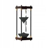 Klepsydra RETRO Szklano - Drewniana PIĘKNA 60 minut XXL 25x10cm Czarna