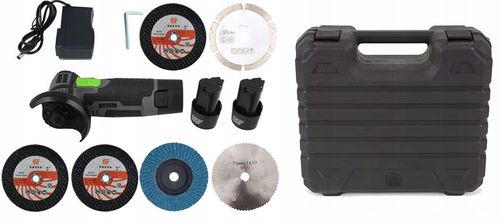 SZLIFIERKA KĄTOWA DO CIĘCIA AKUMULATOROWA 19500 RPM 6 TARCZ ZESTAW 2x na Arena.pl