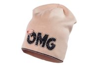 Jamiks VIVIANNA czapka OMG dla dziewczynki brudny róż 54-56