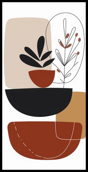 Plakat 50x100cm Botaniczna Abstrakcja zdjęcie 2