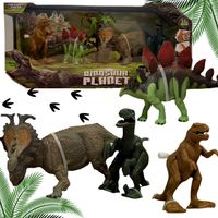 zestaw 4 dinozaury zestaw dinozaurów do zabawy jeden nakręcany