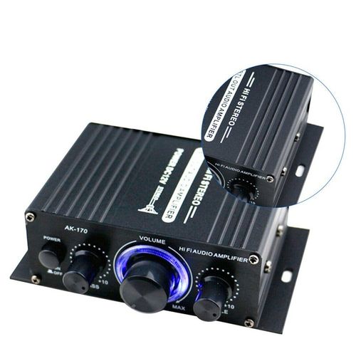 Mini Wzmacniacz Mocy HiFi AK170 2x200W | STEREO | Aluminium | Audio na Arena.pl