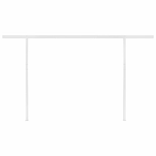 Automatycznie zwijana markiza ze słupkami 4x3m, niebiesko-biała na Arena.pl