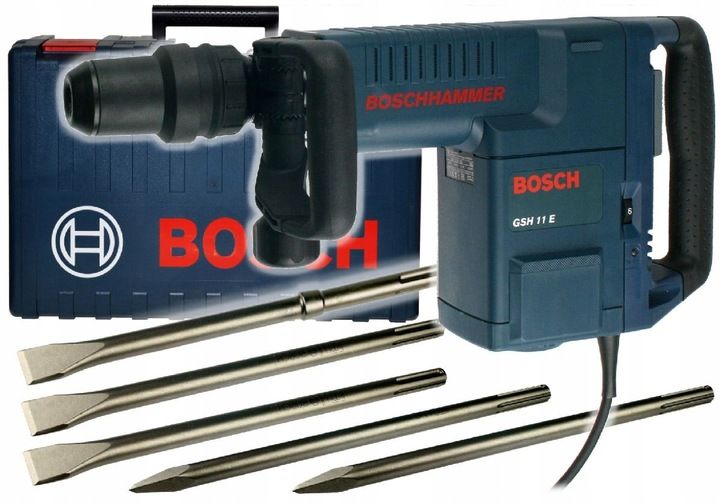 MŁOT GSH 11 E BOSCH - SDS-MAX klasa 11kg + DŁUTA zdjęcie 1