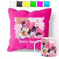 ZESTAW: KUBEK + POSZEWKA - MYSZKA MINNIE - PREZENT WIELE WZORÓW + IMIĘ