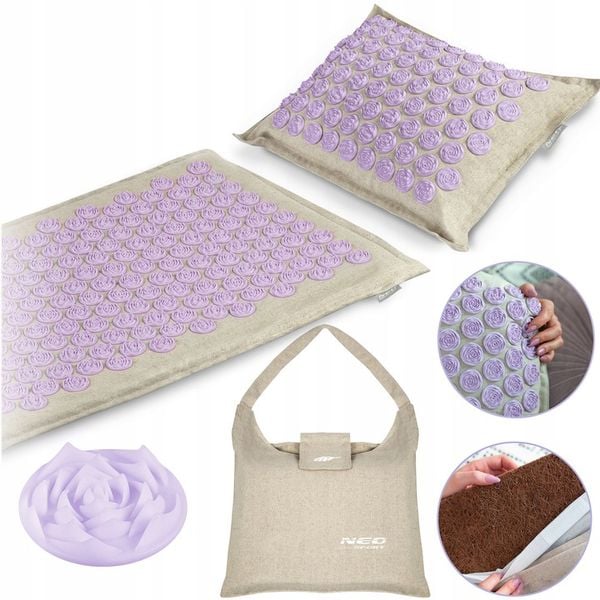 MATA DO AKUPRESURY Z KOLCAMI + PODUSZKA + TORBA zdjęcie 1