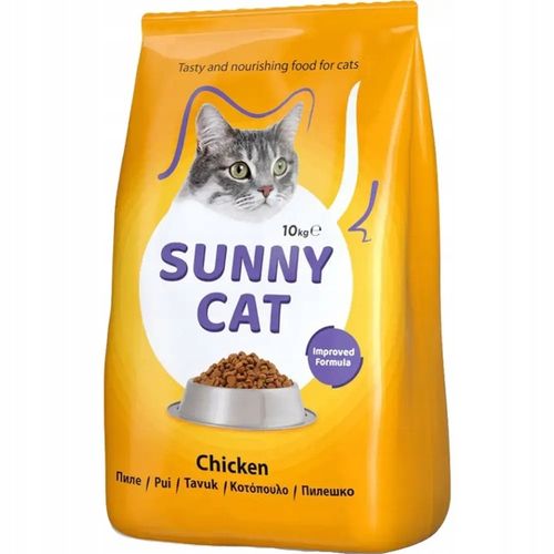 Sunny Cat sucha karma dla kotów Z KURCZAKIEM 10 kg na Arena.pl