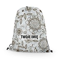 WORKO-PLECAK z Twoim imieniem Grafika w kwiaty 049