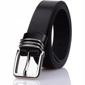 Pasek skórzany CZARNY DAMSKI SKÓRA NATURALNA 130CM GRACIO