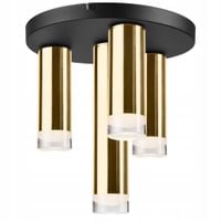 PLAFON LAMPA SUFITOWA LAMKUR DIEGO 39633 ZŁOTY / CZARNY