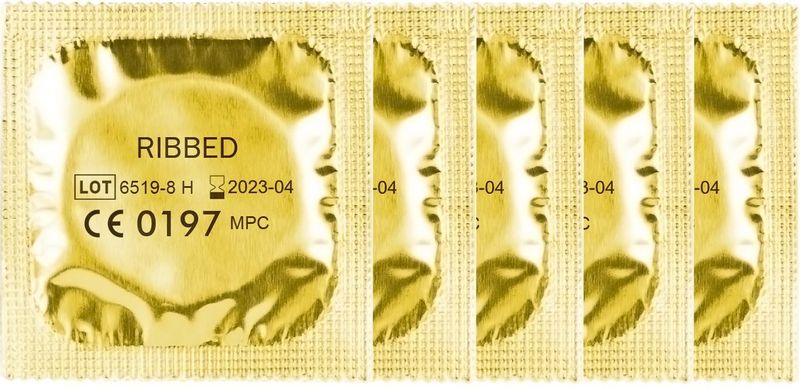 5 Prążkowanych Prezerwatyw - Amor Ribbed zdjęcie 1