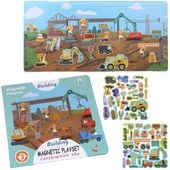 Książeczka Układanka Magnetyczna Puzzle Na Magnes Budowa Pojazdy Montessori