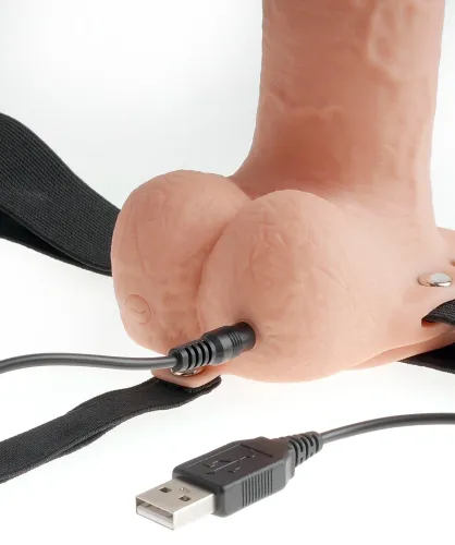 pipedream fetish fantasy uprząż z dużym modelem wibrującym 29 cm + pilot na Arena.pl