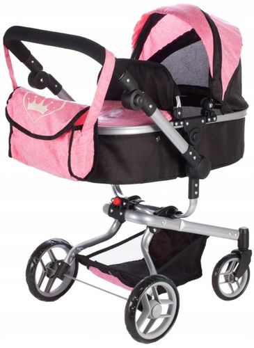 WÓZEK DLA LALEK GŁĘBOKI SPACERÓWKA 2w1 LEKKI SKŁADANY + TORBA + GONDOLA na Arena.pl
