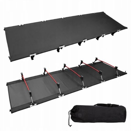 ŁÓŻKO TURYSTYCZNE POLOWE LEŻAK SKŁADANE DUŻE WYGODNE Z TORBĄ - LEKKIE na Arena.pl