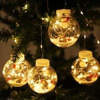 lampki świąteczne kurtyna bombki z drucikami led