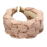 opaska do włosów pleciona różowa o407wz1