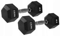 HMS Hantle HEX PRO Gumowane Do Ćwiczeń Fitness Treningu 2x8 kg