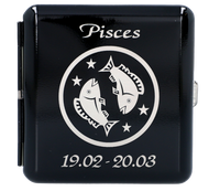 Papierośnica z Grawerem Znaku Zodiaku Ryby
