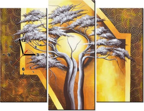 90CM 70 ZEGAR 3 ELEM DRZEWO NOCĄ SCIENNY DRUK na Arena.pl