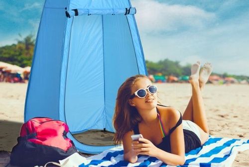 NAMIOT TURYSTYCZNY KEMPINGOWY WC PRZEBIERALNIA TOALETA PRYSZNIC WC na Arena.pl