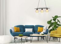 Metalowa lampa wisząca z drutów TIJUANA LOFT