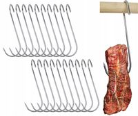 S-417-B Haki wędzarnicze 17cm skręcone do wędzenia wędlin boczku