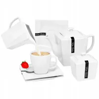 SERWIS HERBACIANO KAWOWY VIVA 17EL DLA 6 OS PORCELANOWY KPL DO KAWY HERBATY