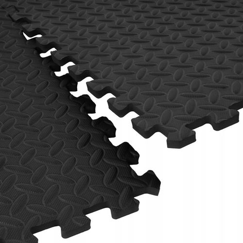 PODŁOGA gumowa PUZZLE do siłowni MATA pod sprzęt ochronna czarna 1,8x2,4m na Arena.pl