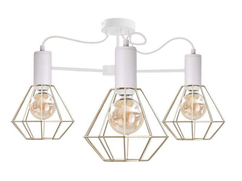 Lampa sufitowa 3xE27 LARS WHITE/GOLD zdjęcie 1