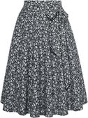Spódnica Damska Rozkloszowana Vintage Elegancka Stylowa Czarna L