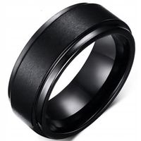Czarna Obrączka z Wolframu Damsko Męska