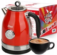CZAJNIK ELEKTRYCZNY CZERWONY ZILAN RETRO KETTLE 2200W 1,7L