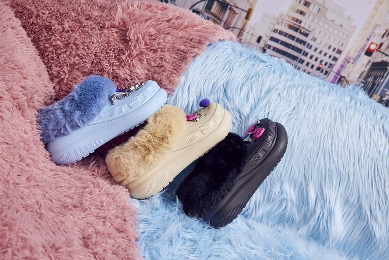 Damskie Ocieplane Buty Chodaki Crocs Furever Crush 208446 Clog 41-42 zdjęcie 9