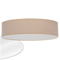 Lampa abażur plafon klosz natynkowy oprawa sufitowa beżowa 60 cm