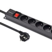 Qoltec Aluminiowa Listwa zasilająca PDU do RACK 16A 16xFRENCH Pionowa 1.8m