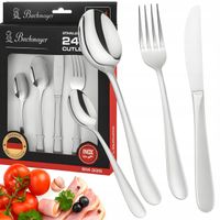 BACHMAYER SZTUĆCE KOMPLET ZESTAW SZTUĆCÓW STALOWYCH 24EL SERWIS NA 6 OSÓB