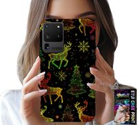 ETUI DO SAMSUNG GALAXY S20 Ultra - RENIFER, PŁATEK ŚNIEGU, CHOINKA + FOLIA