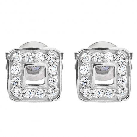 SREBRNY KOMPLET KWADRATY Z CYRKONIAMI SREBRO PRÓBY 925 na Arena.pl