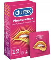 DUREX Pleasuremax Prezerwatywy Stymulujące Prążki Wypustki 12szt