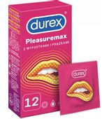 DUREX Pleasuremax Prezerwatywy Stymulujące Prążki Wypustki 12szt