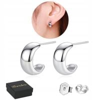 KOLCZYKI Srebrne PRÓBA 925 SREBRO Sztyfty Geometryczny C WKRĘTKI Damskie