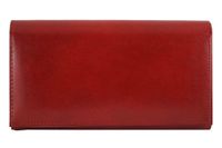 Klasyczny portfel skórzany damski - Czerwony