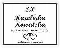 TABLICZKA NAGROBNA NAGROBKOWA grawer dla dziecka