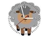 30X30CM ZEGAR SZARA OWCA OBRAZ DREWNO